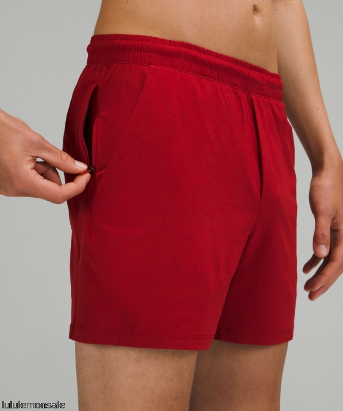 Lululemon Deutschland DELULU859 | Lululemon Deutschland Sport Red Pace Breaker Linerless Short 5